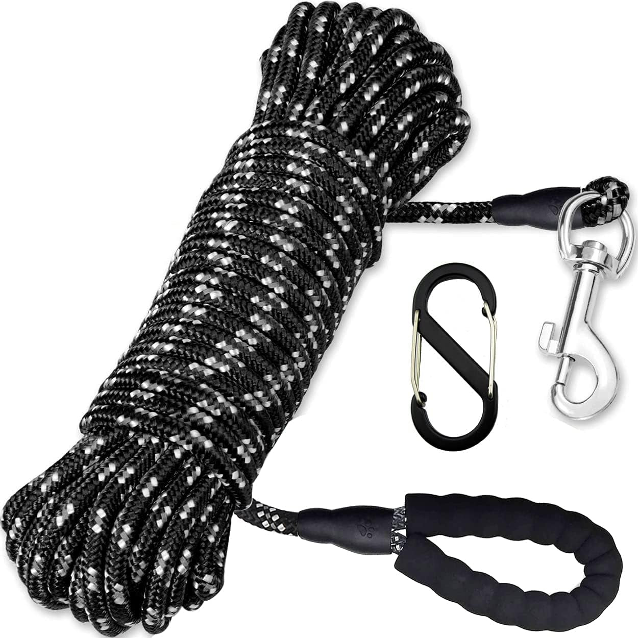 Dog Training Lead,Long Leads Rope Nylon Floatable Long Reflective Recall with Comfortable Handle for Hiking,Camping,Walking (100FT/30M)