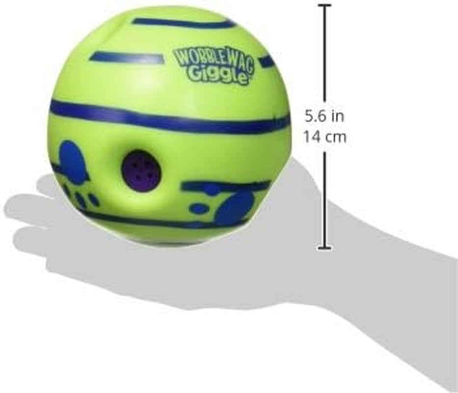 WG021236 Ball, Interactive Dog Toy, Fun Giggle Sounds, as Seen on TV Green Medium