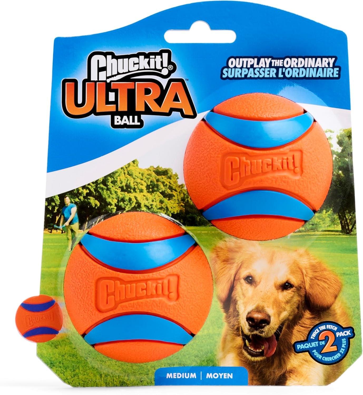 17001 2.5-Inch Ultra Ball 2 Pack, Medium, Orange/Blue