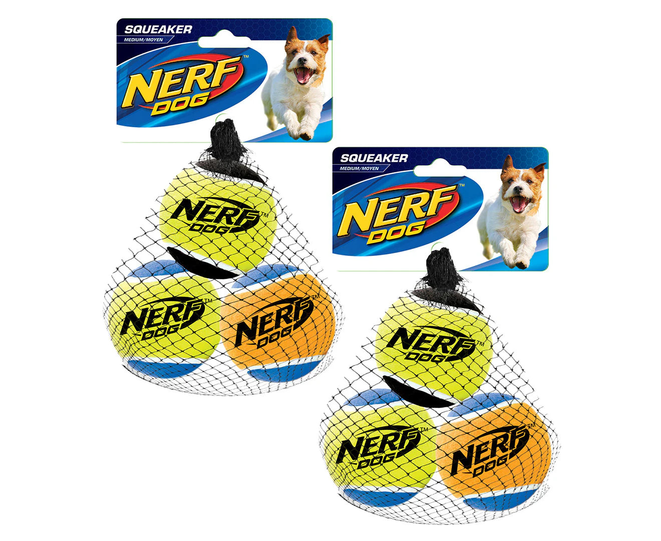 2 X 3Pk  Medium Squeaker Tennis Balls