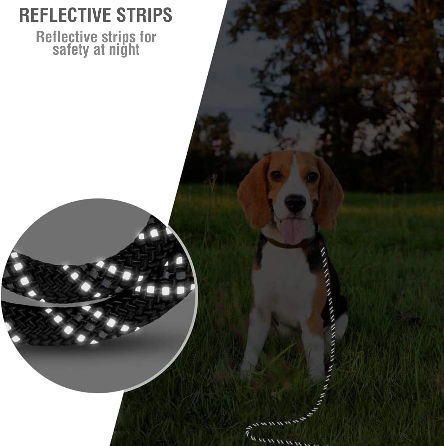 Dog Training Lead,Long Leads Rope Nylon Floatable Long Reflective Recall with Comfortable Handle for Hiking,Camping,Walking (100FT/30M)