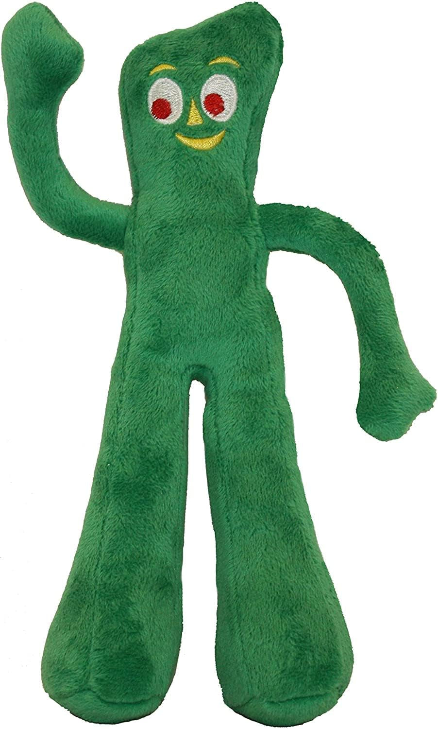 Gumby Plush Filled Dog Toy, Green, 9 Inch (Pack of 1)