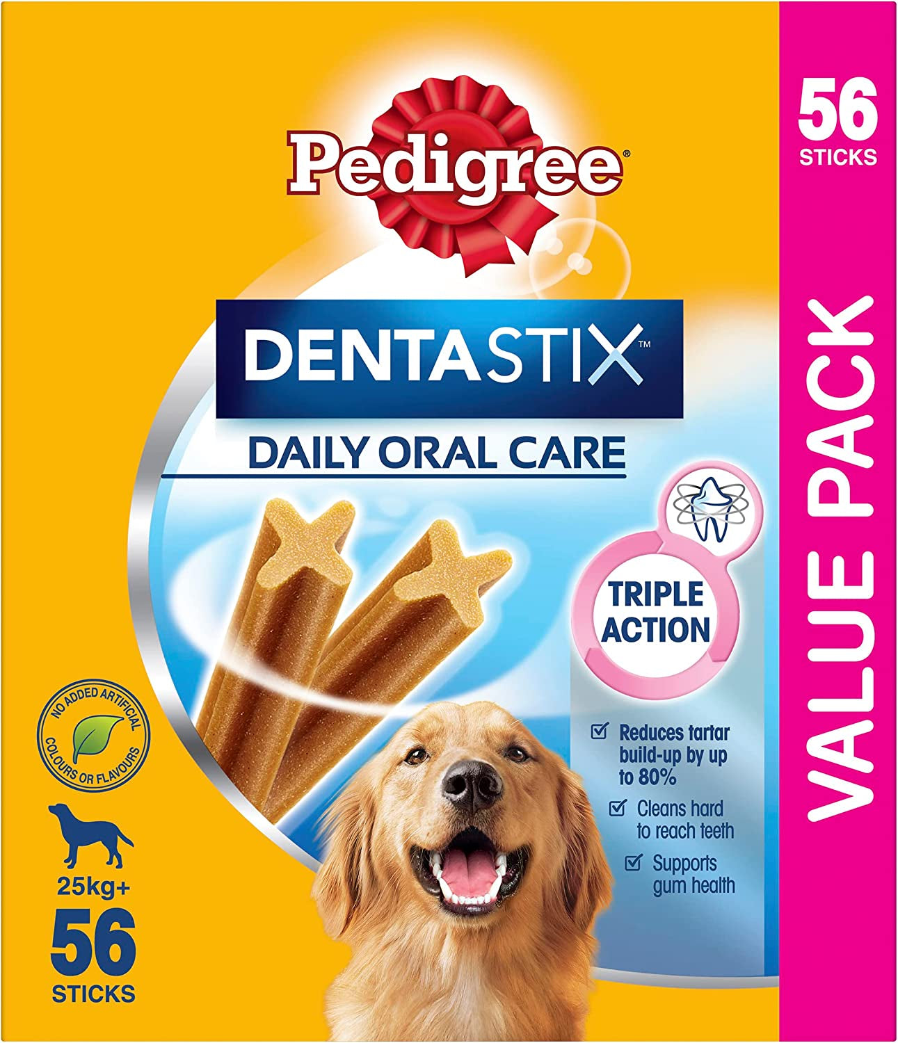 Dentastix Large Dental Dog Treats Daily Oral Care 56 Sticks Value Pack