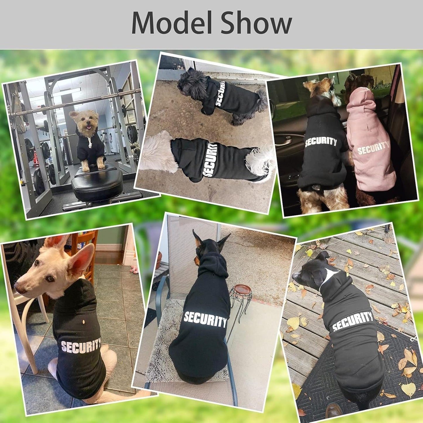 Security Dog Hoodies Puppy Sweater Cold Weather Dog Coats Soft Brushed Fleece Pet Clothes Hooded Sweatshirt for Dog Cat