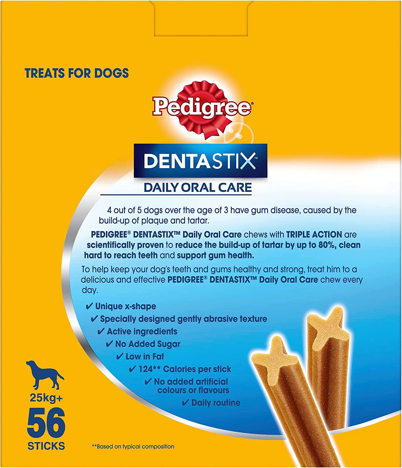 Dentastix Large Dental Dog Treats Daily Oral Care 56 Sticks Value Pack