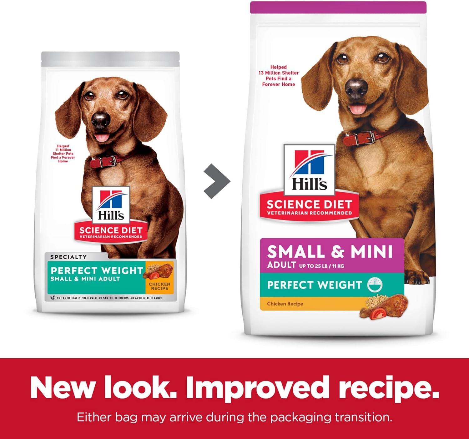 Perfect Weight Adult Small & Mini, Chicken Recipe, Dry Dog Food for Healthy Weight & Weight Management, 1.81Kg Bag