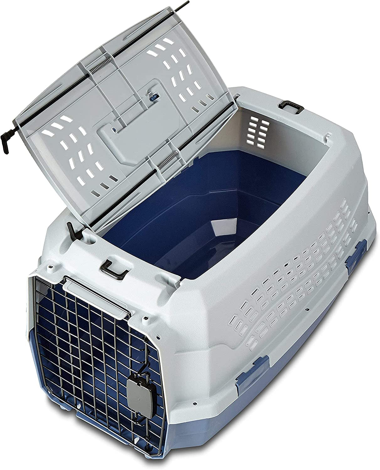 2-Door Top Load Hard-Sided Dog and Cat Kennel Travel Carrier, 58 Centimeters