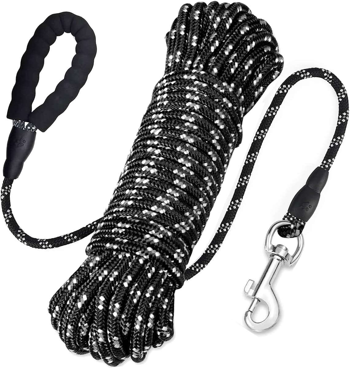 Dog Training Lead,Long Leads Rope Nylon Floatable Long Reflective Recall with Comfortable Handle for Hiking,Camping,Walking (100FT/30M)