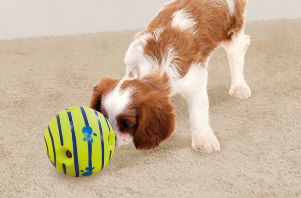 WG021236 Ball, Interactive Dog Toy, Fun Giggle Sounds, as Seen on TV Green Medium