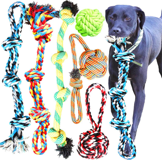 6 Pack Large Dog Rope Toys, Dog Chew Toys, Dog Toys for Large, Medium to XL Large Dogs